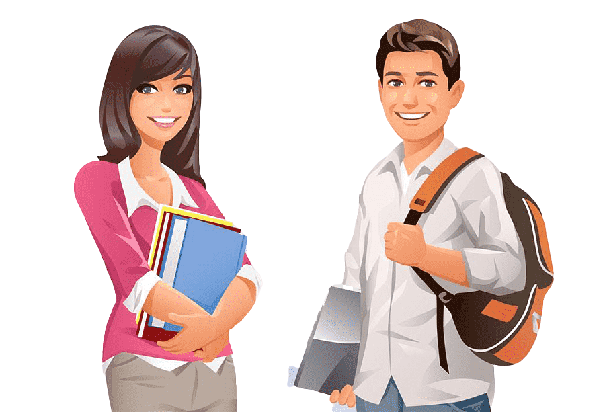 png clipart student college university male and female cartoon college students male and female drawings cartoon character tshirt removebg preview